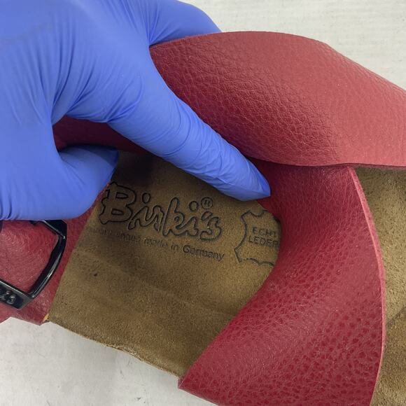 Birkenstock Red Cross-Strap Sandals - Picture 6 of 7